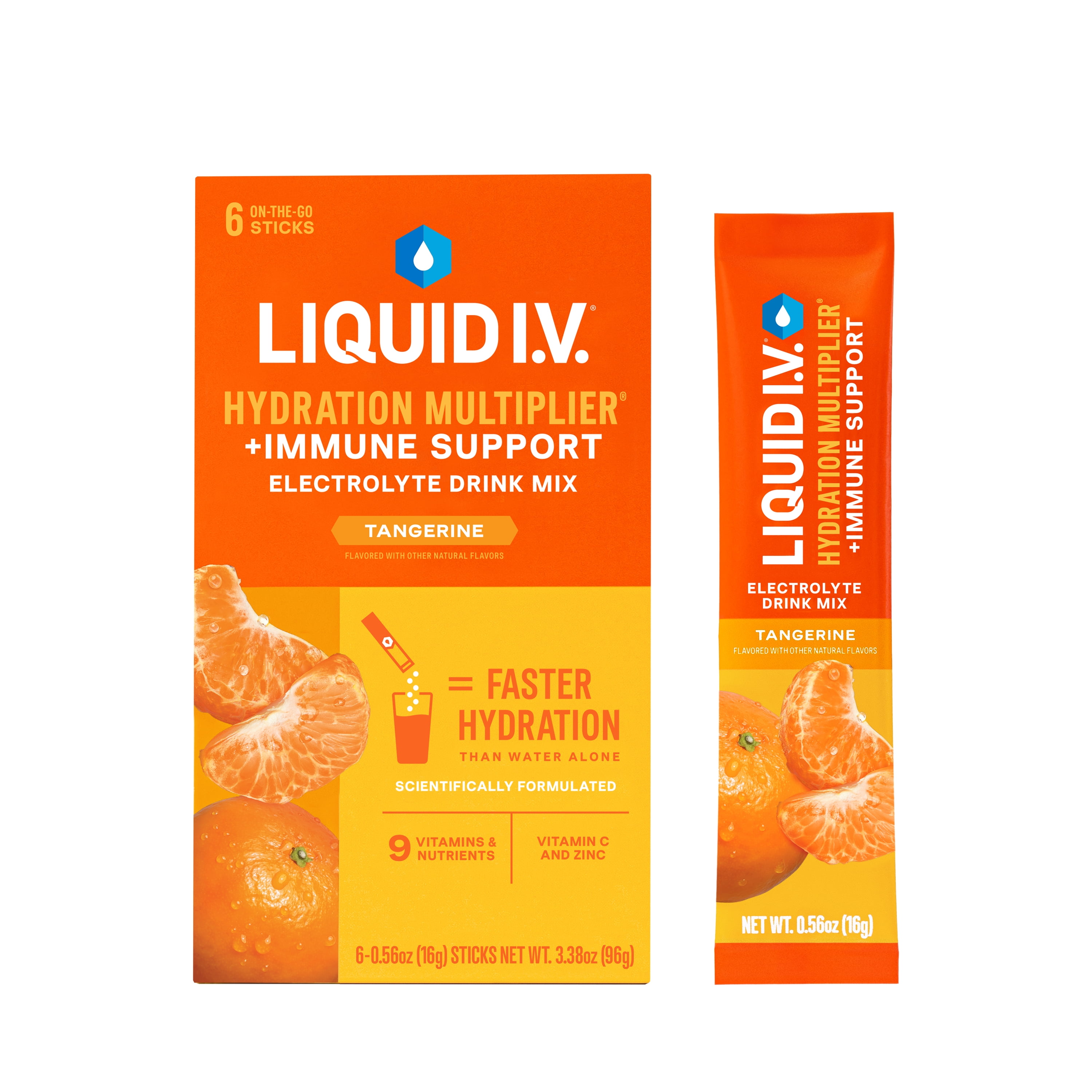 Can I Drink 2 Liquid Iv Per Day Liquid I.V.® Tangerine Hydration Multiplier® +Immune Support Powdered