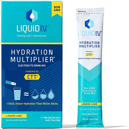 Liquid I.V. Hydration Multiplier Natural Drink Mix Powder, 8 Sticks - 0.56 Oz - Pack Of 1.