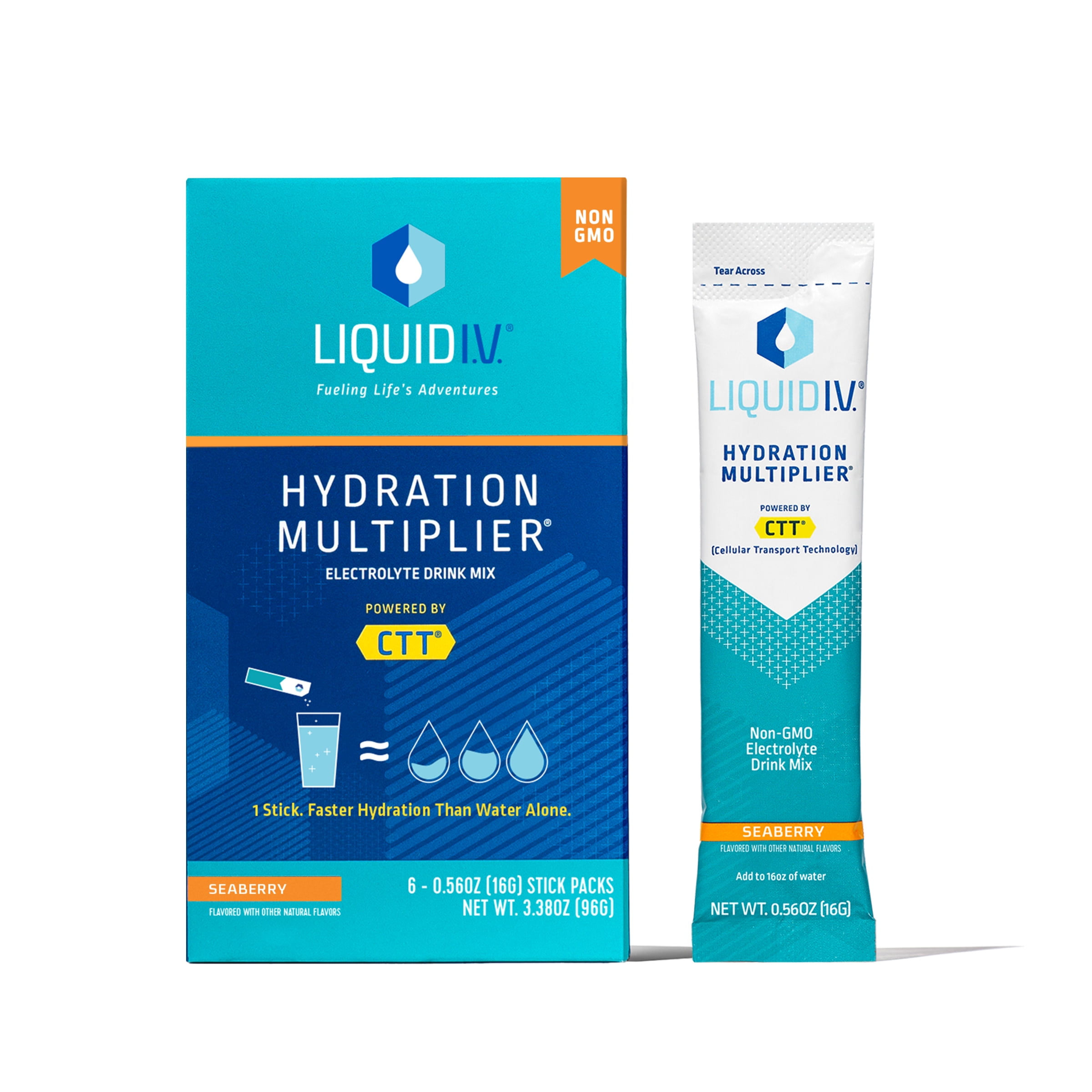 Liquid I.V. Hydration Multiplier Seaberry Flavor 6ct carton / 16g per ...