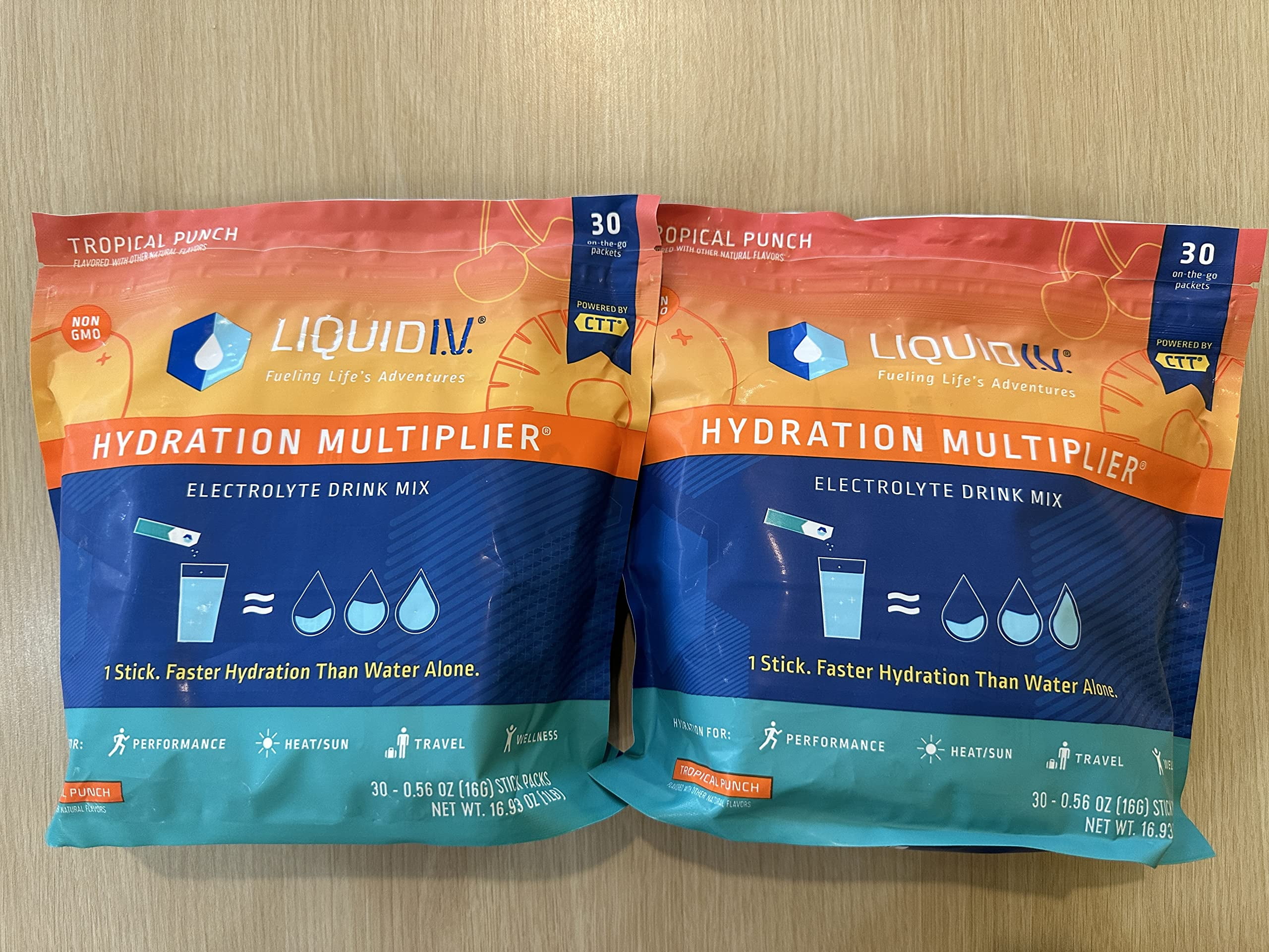 Liquid I.V. Hydration Multiplier, Tropical Punch, 0.56 Ounce (30 Count)