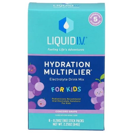 Liquid I.V. Kids Concord Grape 8 Count 2.25 oz (Pack Of 4)
