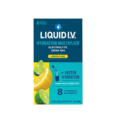 Liquid I.V.® Lemon Lime Hydration Multiplier® Powdered Electrolyte Drink Mix, 6 Count Packets