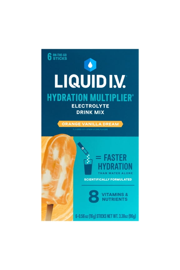 Orange Vanilla Dream Hydration Multiplier Powdered Electrolyte Drink Mix, 6 Count Packets