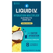 Liquid I.V. Hydration Multiplier Pina Colada Powdered Electrolyte Drink Mix, 6 Count Packets