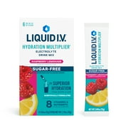 Liquid I.V.® Raspberry Lemonade Sugar-Free Hydration Multiplier® Powdered Electrolyte Drink Mix, 6 Count Packets