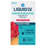 Liquid I.V.® Raspberry Melon Hydration Multiplier® Sugar-Free Electrolyte Powder Drink Mix, 6 Count Packets