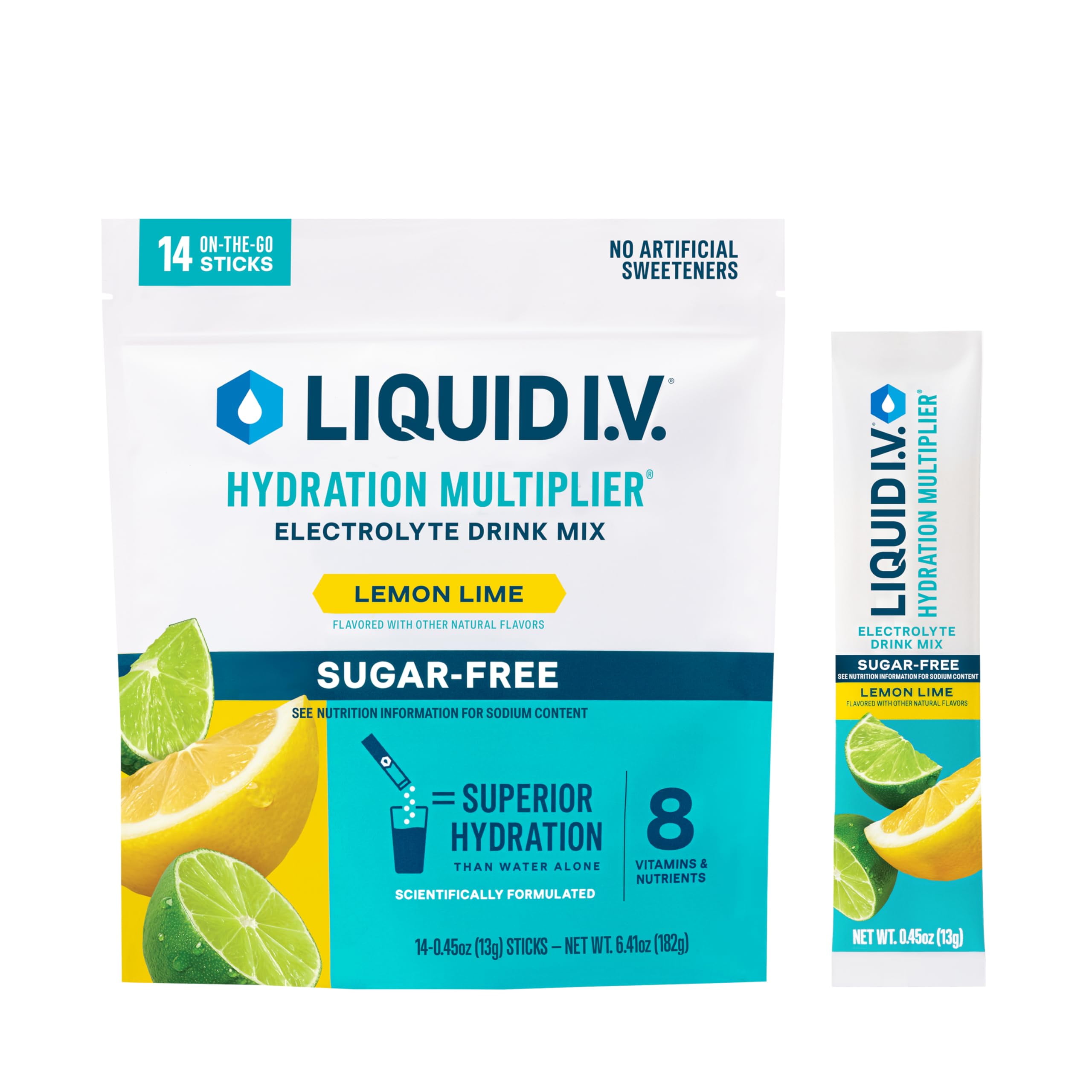 Liquid I.V. Sugar-Free Hydration Multiplier - Lemon Lime – Hydration ...