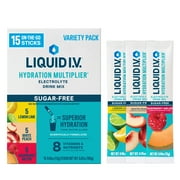 Liquid I.V.® Variety Pack Sugar-Free Hydration Multiplier® Powdered Electrolyte Drink Mix, 15 Count Packets