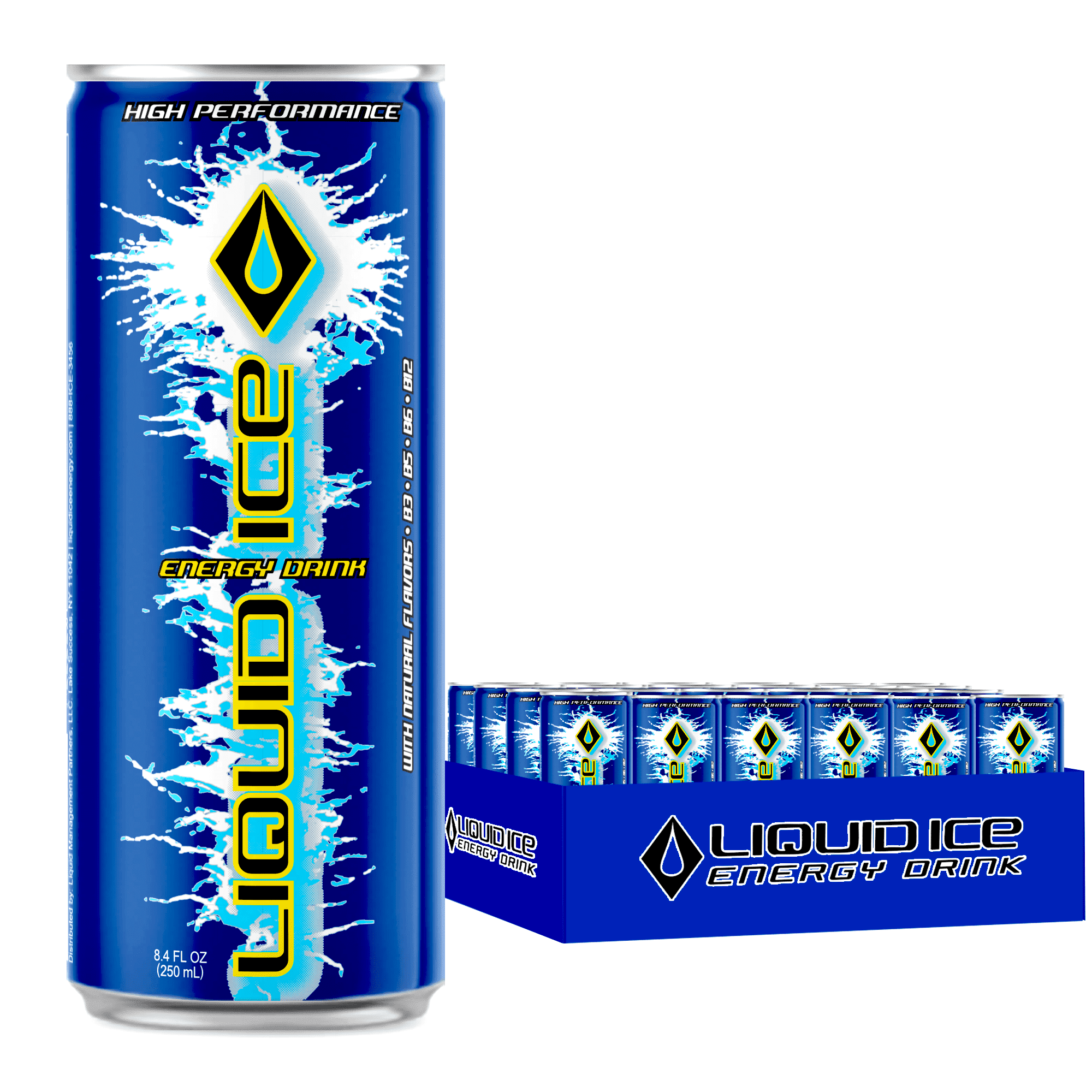 Liquid Ice, Energy Drink, Arctic Berry 8.4 Fl Oz, Pack of 24