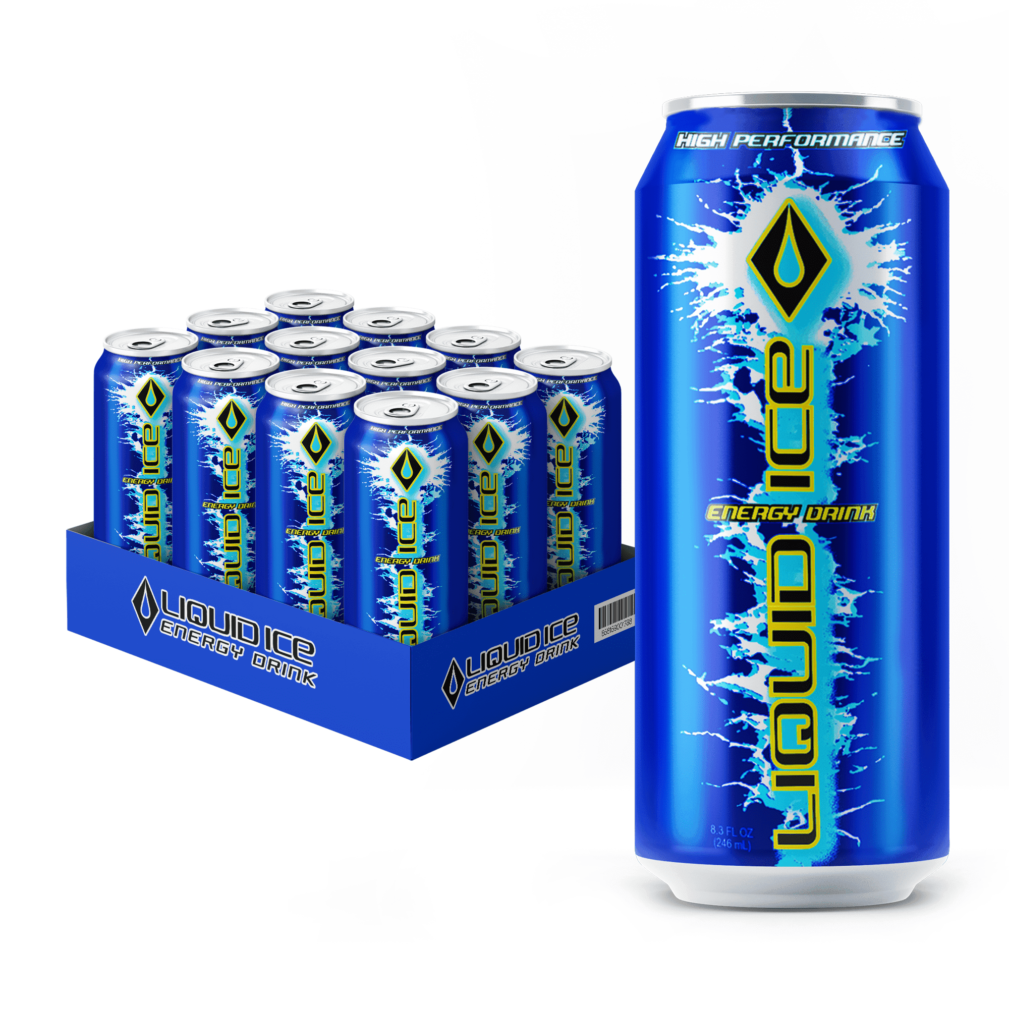 Liquid Ice Energy Drink, Arctic Berry Blue Raspberry Flavor, 16oz Cans, 12  Pack - Walmart.com