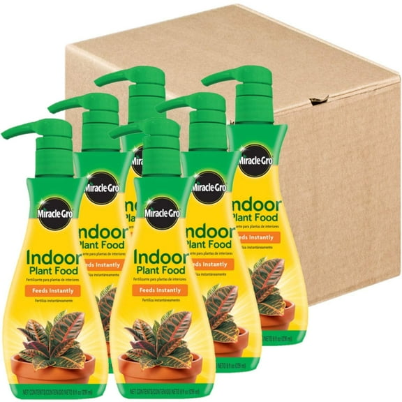 Liquid Indoor Plant Food - 8 Oz - Feeds All Indoor Houseplants - Including Edibles - Instantly / 6 Pack