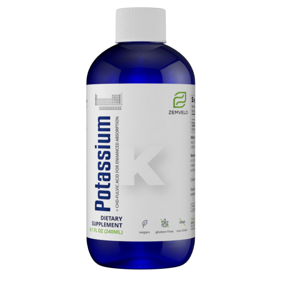 Liquid Ionic Potassium Supplement | Natural Electrolyte Support | Healthy Heart | Support Gut pH Balance | Discourage Muscle Discomfort