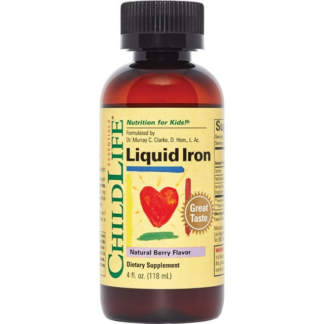 ChildLife, Liquid Iron Supplement for Kids, Natural Berry Flavor, 4 fl