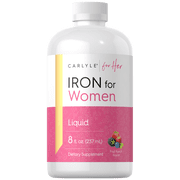 Liquid Iron Supplement For Women | 8 fl oz | Fruit Punch Flavor | by Carlyle