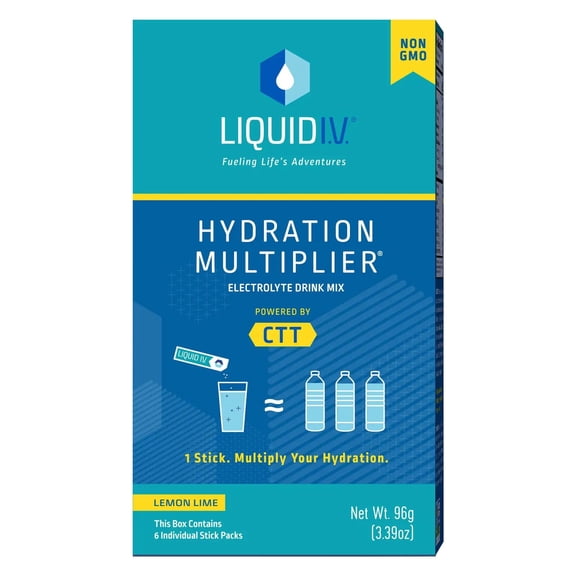 Liquid Iv Hydration Multiplier Lemon Lime 6Ct Box 3.39 Oz - Pack Of 1