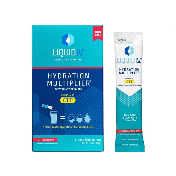 Liquid Iv Hydration Multiplier Strawberry 6Ct Box 3.38 Oz - Pack Of 1