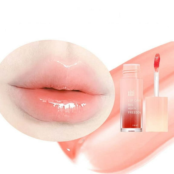 Liquid Jelly Lipstick, Long Lasting Lip Tint, Moisturizing Plumping Water Lip Glaze with Glossy Finish, Natural Beauty Lip Color, Easy To Apply Curved Applicator, Non-Sticky formula