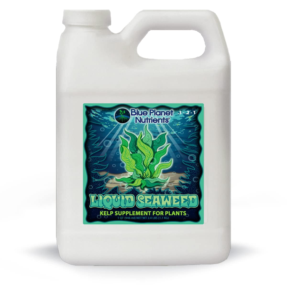 Liquid Kelp Seaweed Fertilizer Concentrate - Ascophyllum Nodosum Liquid Seaweed Supplement - Makes 470 Gallons - Quart (32 oz)