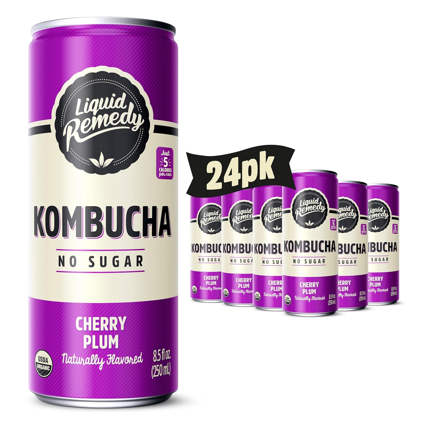 Liquid Kombucha Sugar Free Organic Drink, Low Calorie, Probiotic Like