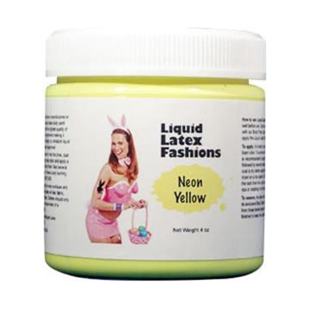 Liquid Latex Body Paint Neon Yellow 4oz Ammonia Free Fashions