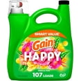 thumbnail image 1 of Liquid Laundry Detergent, Happy, HE Compatible, 154 fl oz, 107 Loads, 1 of 5