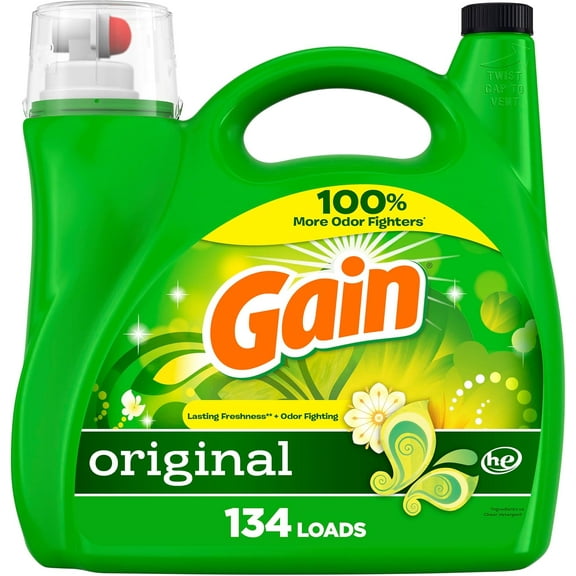 Liquid Laundry Detergent, Original Scent, 194 fl oz, 134 loads, Freshness + Odor Fighting, Laundry Detergent Liquid Soap