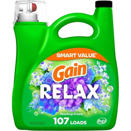 Liquid Laundry Detergent, Relax, HE Compatible, 154 fl oz, 107 Loads