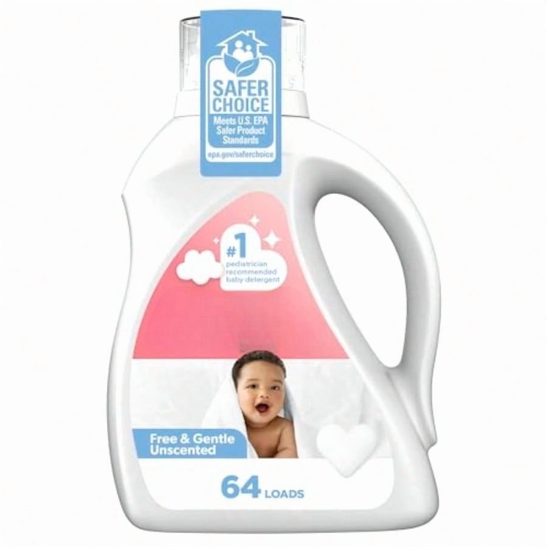 Liquid Laundry Detergent for Family, Unscented Laundry Detergent, 84 fl oz, 64 Loads