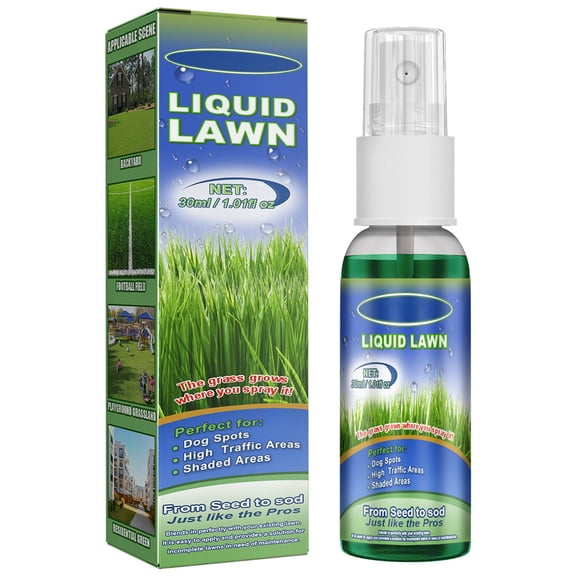 Liquid Lawn Nutrient Spray 30ml Boxed Grass Care Solution for Dog Spots High Traffic and Shaded Areas Seed to Sod Application