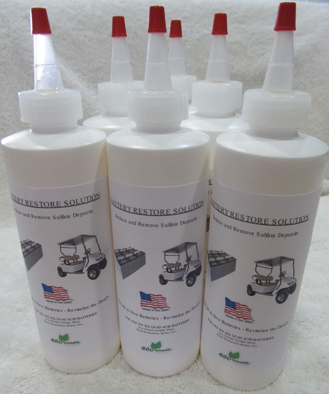 Liquid Lead Acid Battery Repair Solution - Fix EZGO, Club Car, Restore 6 KIT