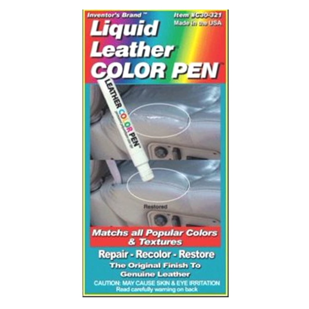 BLACK Leather Touch Up Pen. Repair, recolour, paint restore small areas  easily