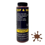 Liquid Leather   Dip and Grip Rubberized Plastic Coating, Brown, 8 fl. oz.