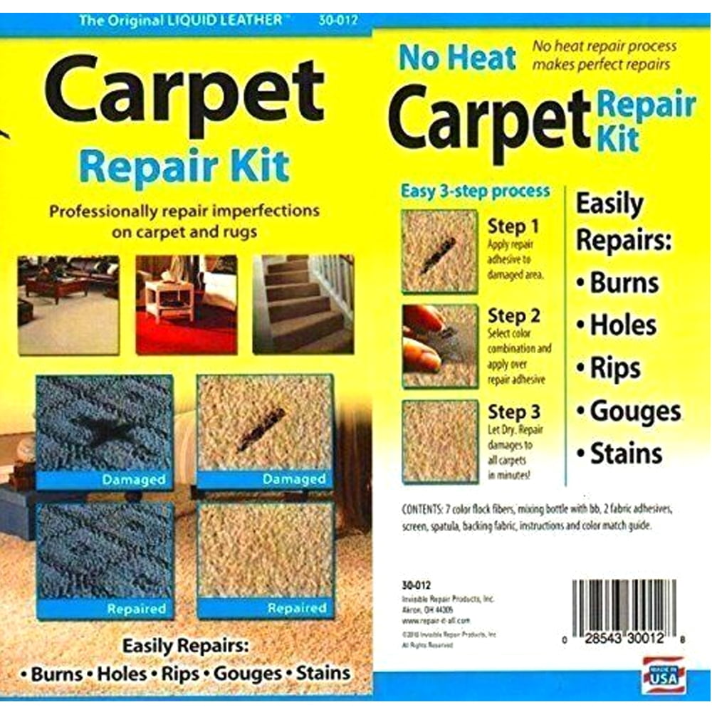 Liquid Leather Liquid Leather -Carpet Repair Kit Burn Hole Carpet Damage  Special Flock Fiber (30-012) 1 Pack 1 Pack 