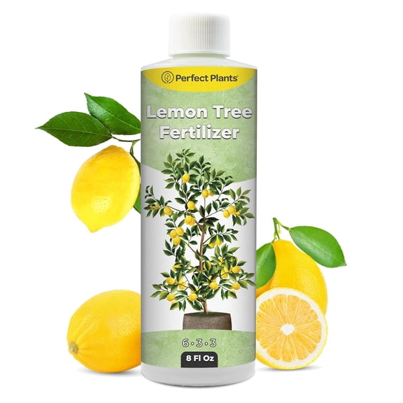 Liquid Lemon Tree Fertilizer by | Citrus Plant Food for Fast Growth and Happy Live Lemon Trees | 6-3-3 Formula Rich in Nitrogen and Other micronutrients (8oz)