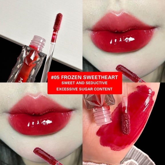 Liquid Lip Gloss, Moisturizing Lip Gloss, Long-Lasting Non-Stick Lip Gloss for Women and Girls, Soft Texture with Natural Plant Extracts