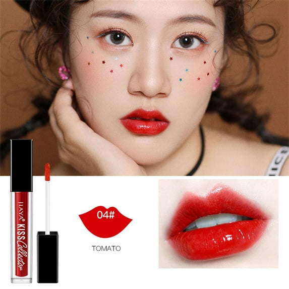 Liquid Lipstick, Lip Gloss, Long Lasting Non-Fading Mirror Lip Glaze with High Color Rendering and Velvet Texture, Soft Touch and Three-Dimensional Colorful Lip Makeup