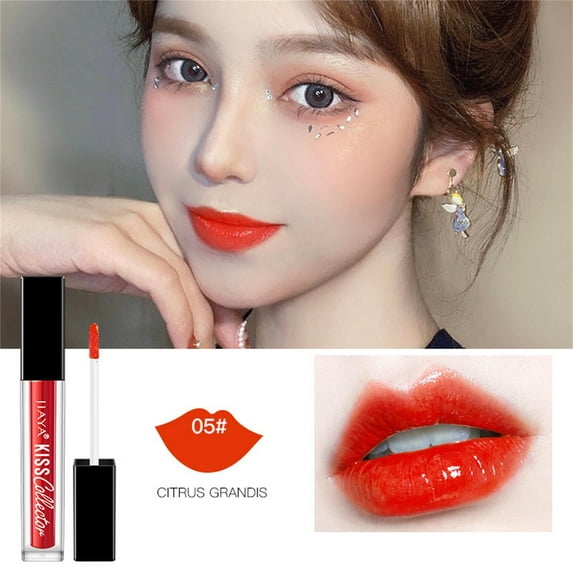 Liquid Lipstick, Lip Gloss, Long Lasting Non-Fading Mirror Lip Glaze with High Color Rendering and Velvet Texture, Soft Touch and Three-Dimensional Colorful Lip Makeup