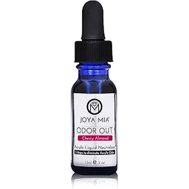 Liquid Monomer Odor Out Drops, Easy to Apply Acrylic Liquid Neutralizer for Polish Smell Removal Nail, Nail Monomer Neutralizer for Extensions, Acrylics & More, Cherry Almond, 15 ml - Joya Mia