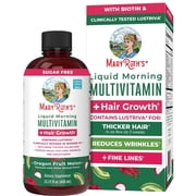 MaryRuth Organics Liquid Multivitamin Supplement with Biotin 10000mcg for Hair Growth Vegan Gluten-Free Dragonfruit Melon Flavor, Adults Ages 18+, 15.22 fl oz