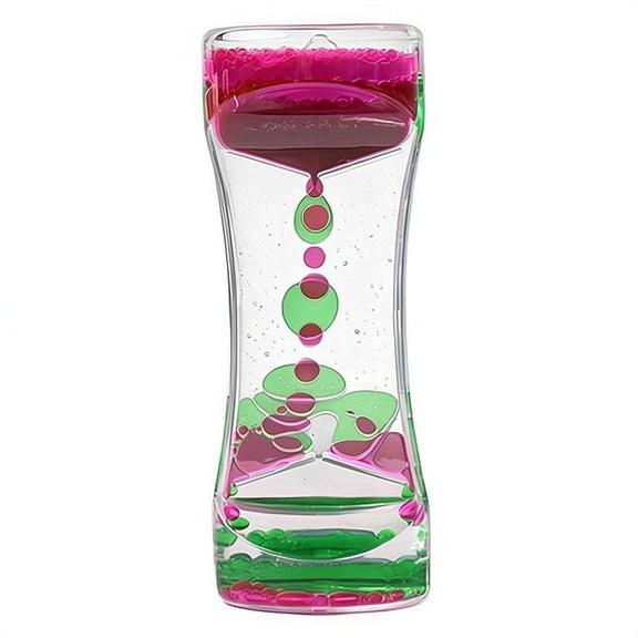Liquid Motion Bubbler Timer, Hourglass Type Sensory Toys, Colorful Hourglass Timer with Calming Descending Bubbles for Autism & Anxiety, Relax & Calm Down, School & Office Toys