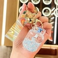 thumbnail image 1 of Liquid Motion Keychain Floating Sand Acrylic Car Pendant Couple Gift, 1 of 5
