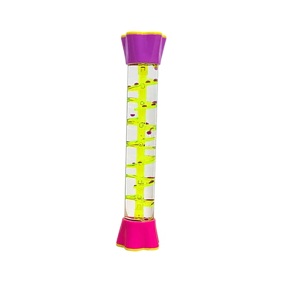 Liquid Motion Sensory Bottle, Relaxing Visual Timer with Glitter Bubbles and Floating Droplet Effects, Calming Desk Fidget for Stress Relief and Focus Aid