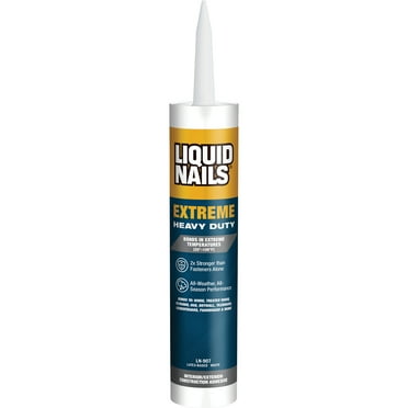 Liquid Nails Extreme Heavy Duty White Hardware Adhesive 10 oz for Interior and Exterior Construction