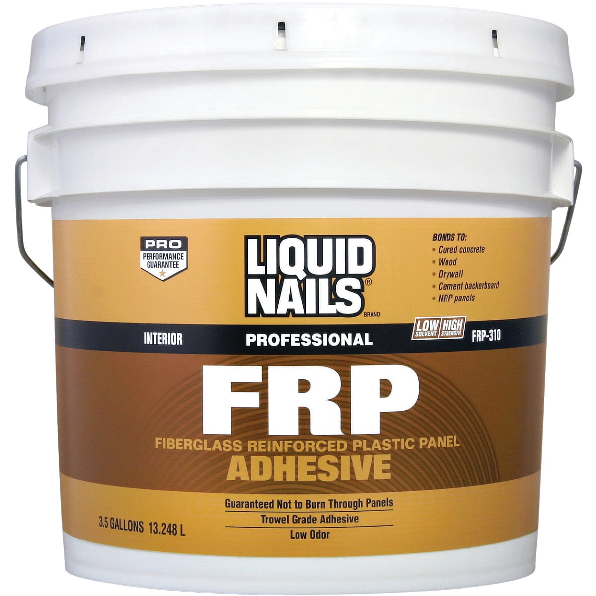 Macco Adhesives Liquid Nails FRP-310 Fiberglass Reinforced Panel Adhesive - Low Odor - 3.5 Gallon — Construction & DIY Use, Standard Hardware Spec