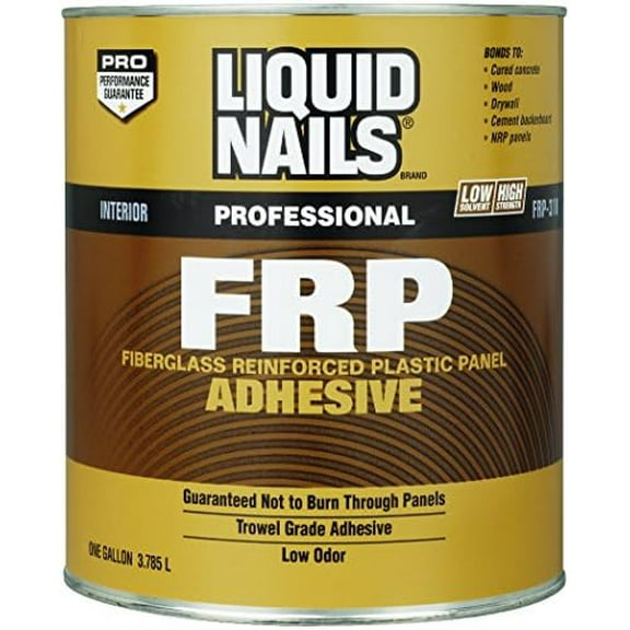 Liquid Nails FRP Fiberglass Reinforced Plastic Panel High Strength Acrylic Latex Adhesive 1 gal.$$Tools & Hardware Other