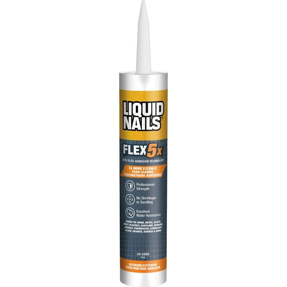 Liquid Nails Flex 5x 10 oz Interior & Exterior Construction Adhesive