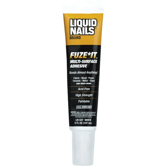 Liquid Nails Fuze It Synthetic Elastomeric Polymer Multi-Surface Adhesive 5 oz.