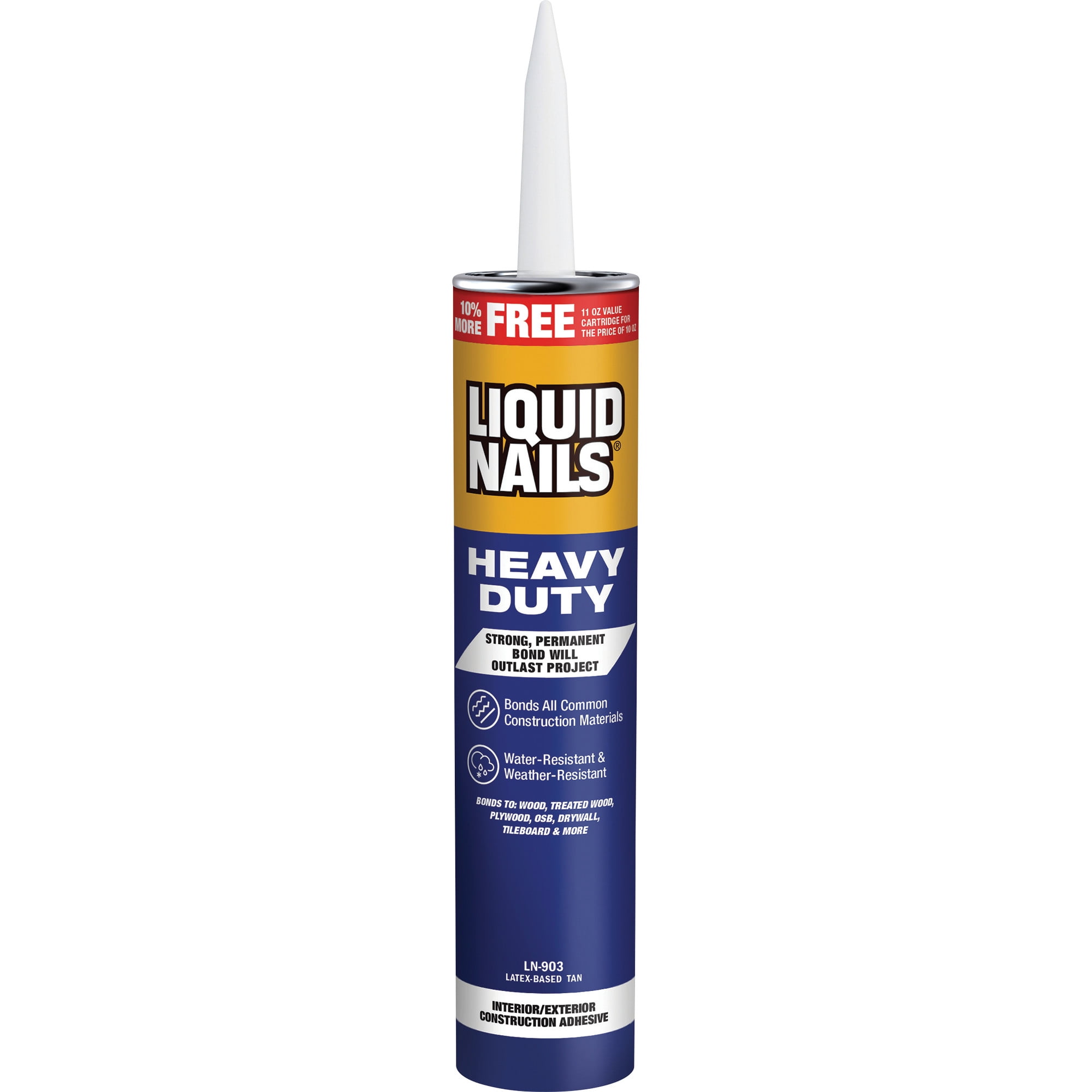 Liquid Nails Heavy Duty Construction Adhesive, 10 oz, Tan