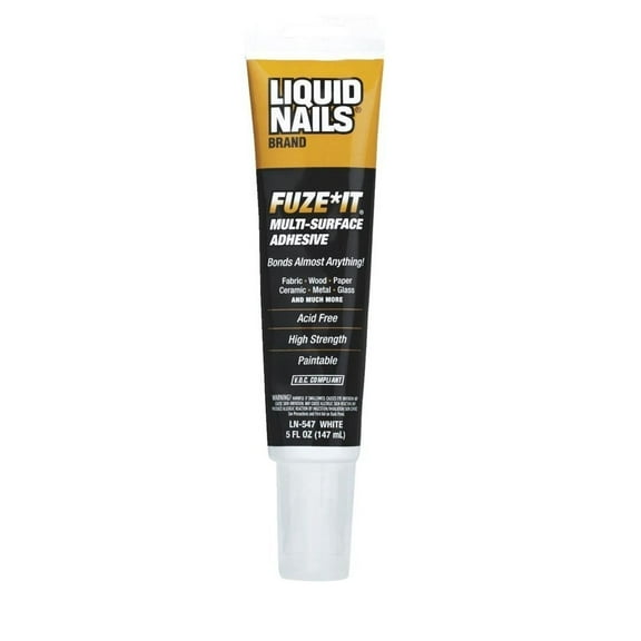 Liquid Nails LN-547 10 Pack 5 oz. Fuze It Multi-Surface Construction Adhesive, White