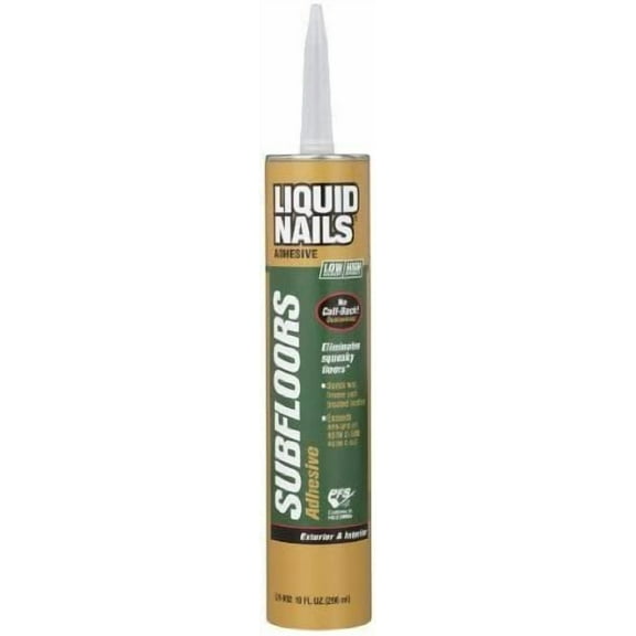 Liquid Nails Subfloor Deck Construction Adhesive LN902 VOC - Waterproof - 10-Ounce White
